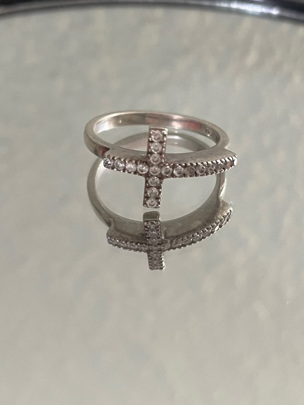 925 THAI Silver cross ring